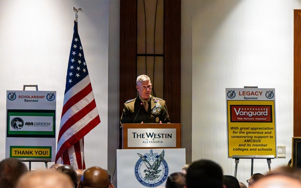 The Commandant, Gen. Eric M. Smith attends the annual AMCSUS Leadership and Awards Banquet as the Guest of Honor