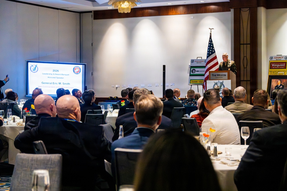 The Commandant, Gen. Eric M. Smith attends the annual AMCSUS Leadership and Awards Banquet as the Guest of Honor