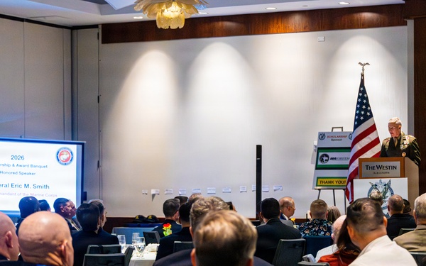 The Commandant, Gen. Eric M. Smith attends the annual AMCSUS Leadership and Awards Banquet as the Guest of Honor