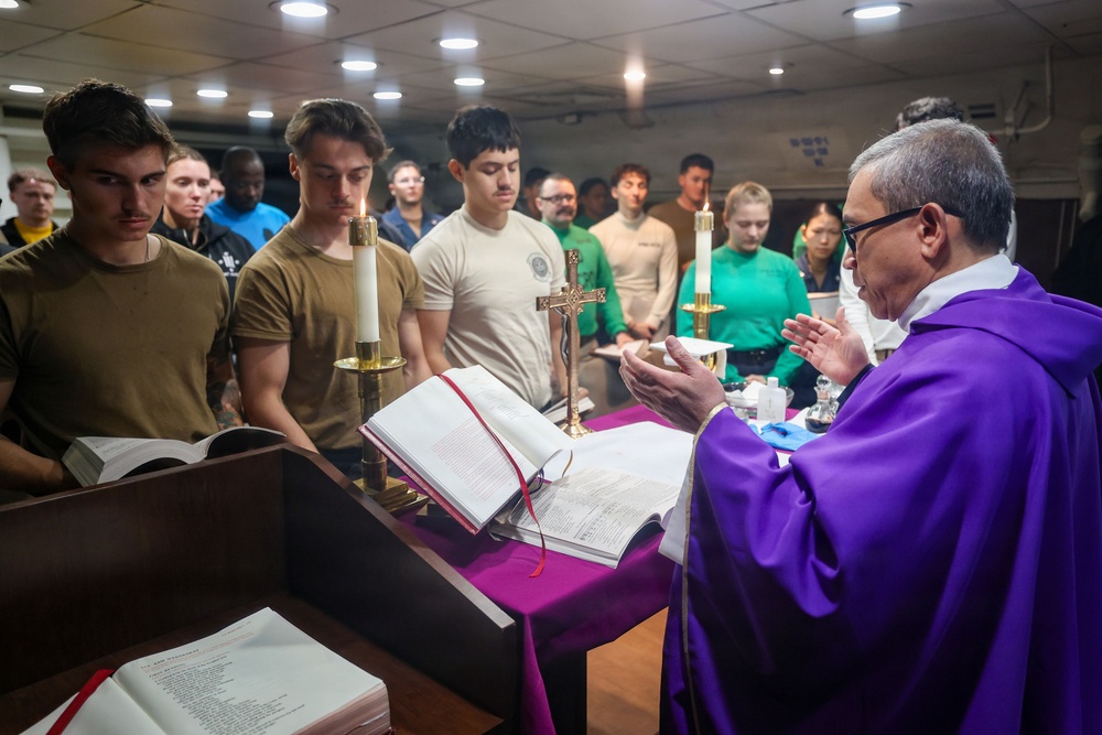 Abraham Lincoln Conducts Mass