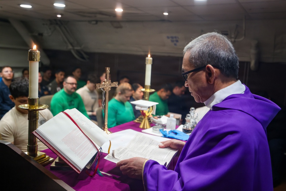 Abraham Lincoln Conducts Mass
