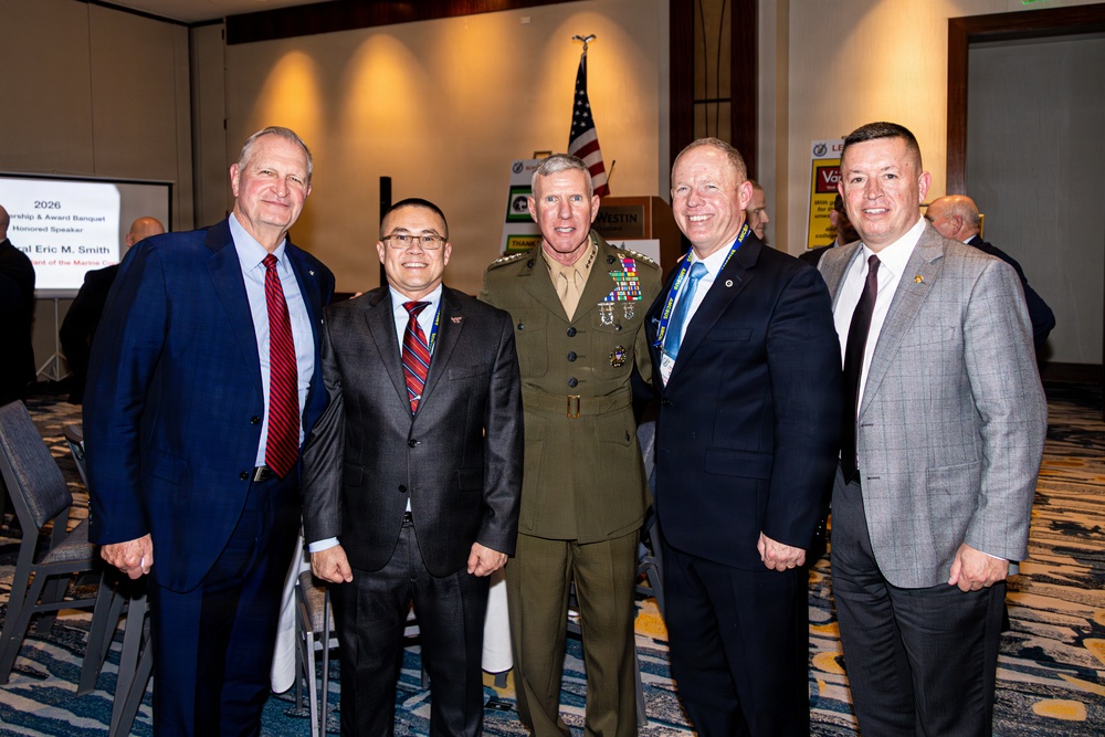 The Commandant, Gen. Eric M. Smith attends the annual AMCSUS Leadership and Awards Banquet as the Guest of Honor