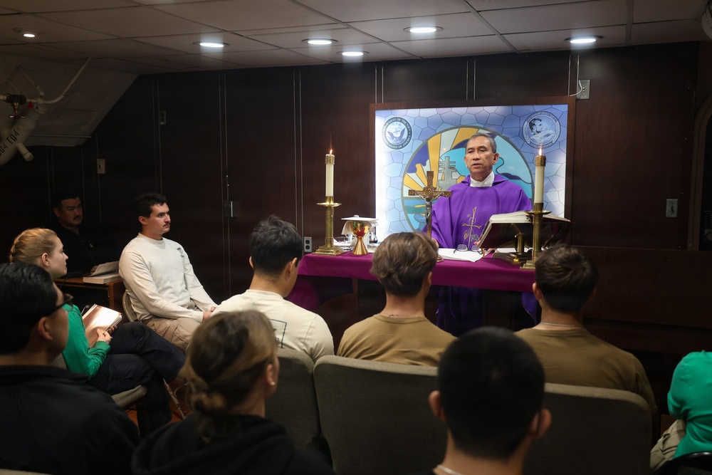 Abraham Lincoln Conducts Mass