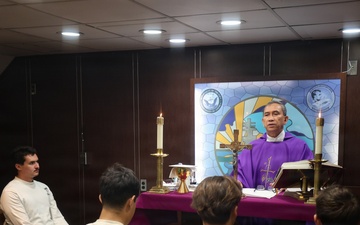 Abraham Lincoln Conducts Mass