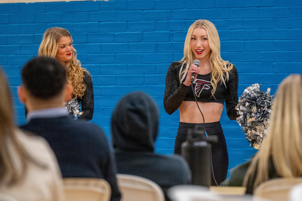 Atlanta Falcons cheerleaders connect with Pathfinder community