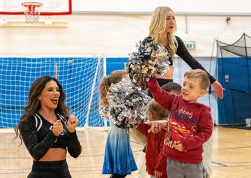 Atlanta Falcons cheerleaders connect with Pathfinder community