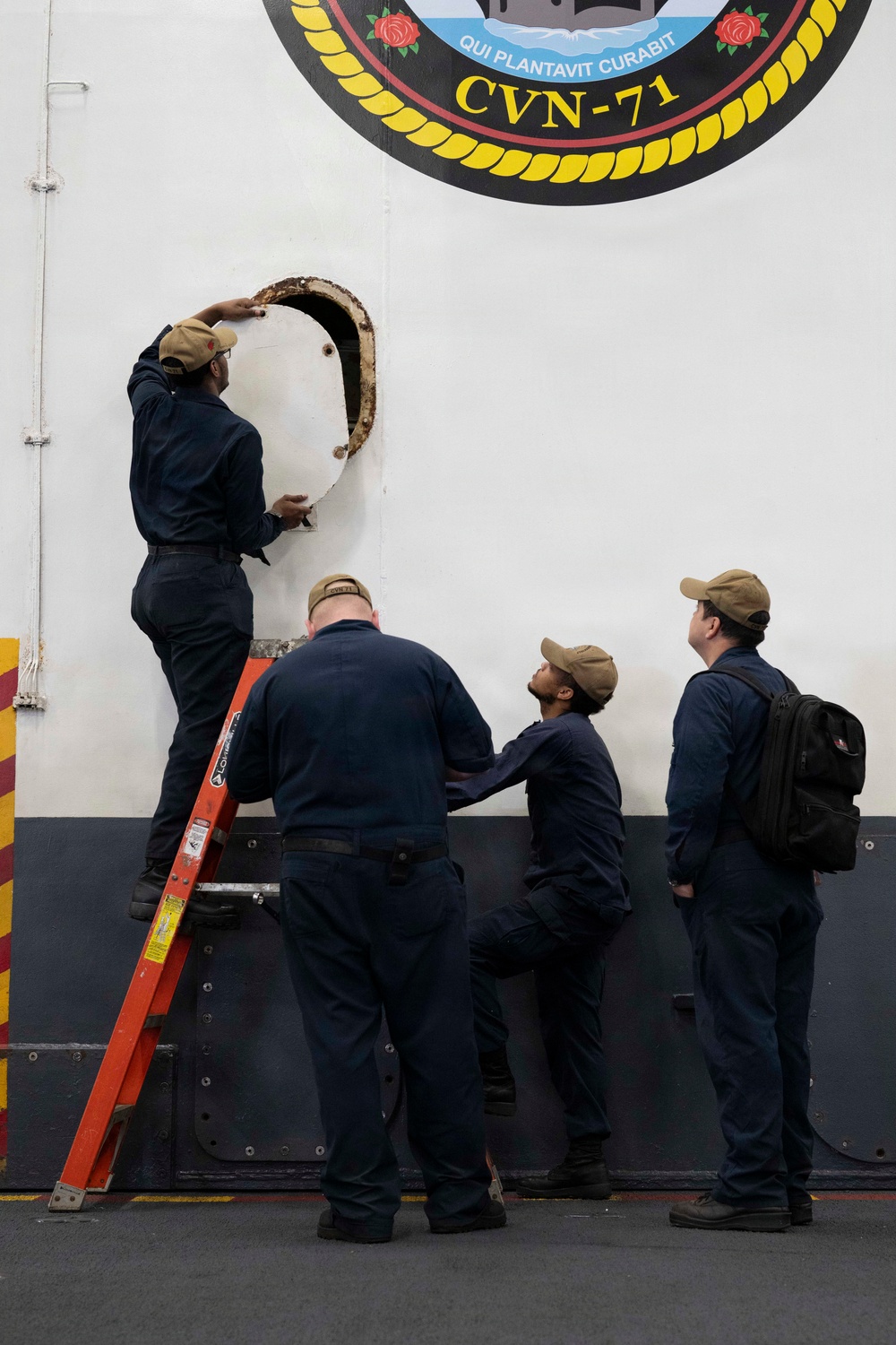 U.S Navy Sailors Conduct Maintenance