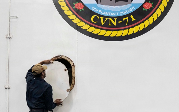 U.S Navy Sailors Conduct Maintenance