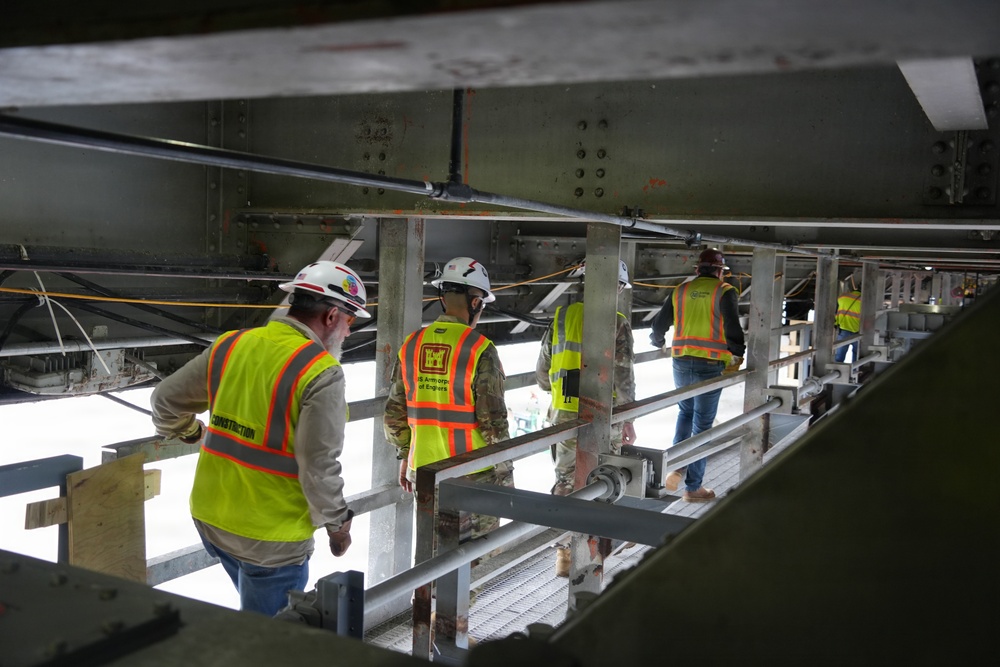 USACE team shows Herlihy spillway gates from inside Center Hill Dam