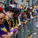 Band of the West and Fort Sam's Own march in Mardi Gras
