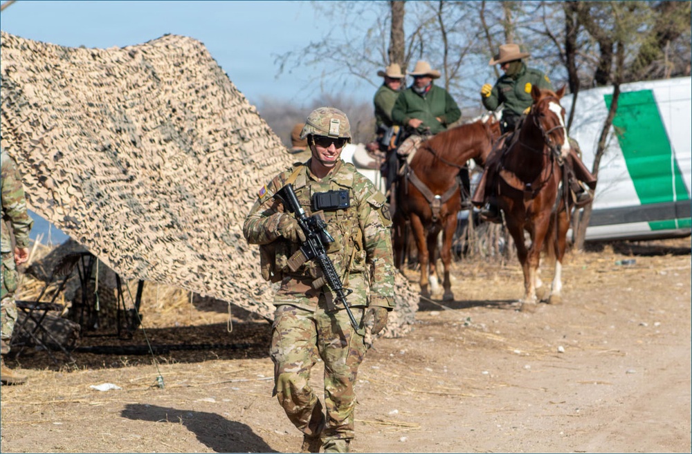 JTF-SB Soldier Patrols the Southern Border