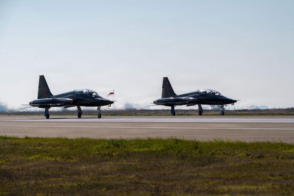 Beale AFB Aircraft Fly Unique Formation in Airshow Preparation