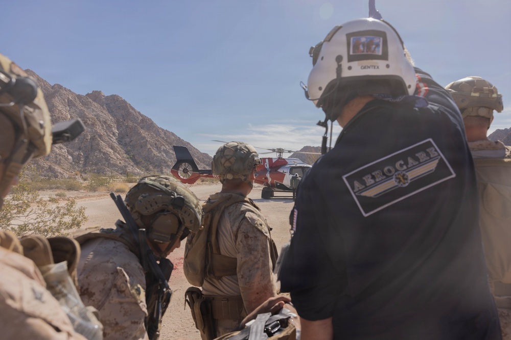 JTF-SB Marines conduct joint casualty evacuation training with Yuma Aerocare