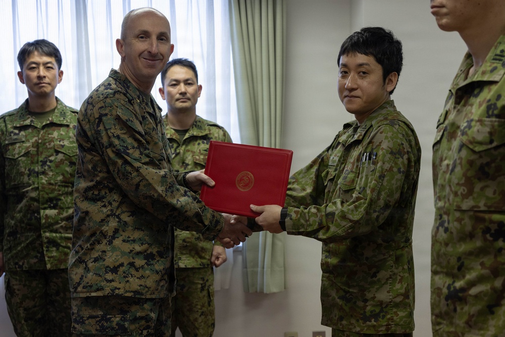 MCAS Iwakuni Awards JGSDF members for their efforts during exercise Nankai Rescue 2026