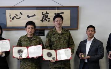 MCAS Iwakuni Awards JGSDF members for their efforts during exercise Nankai Rescue 2026