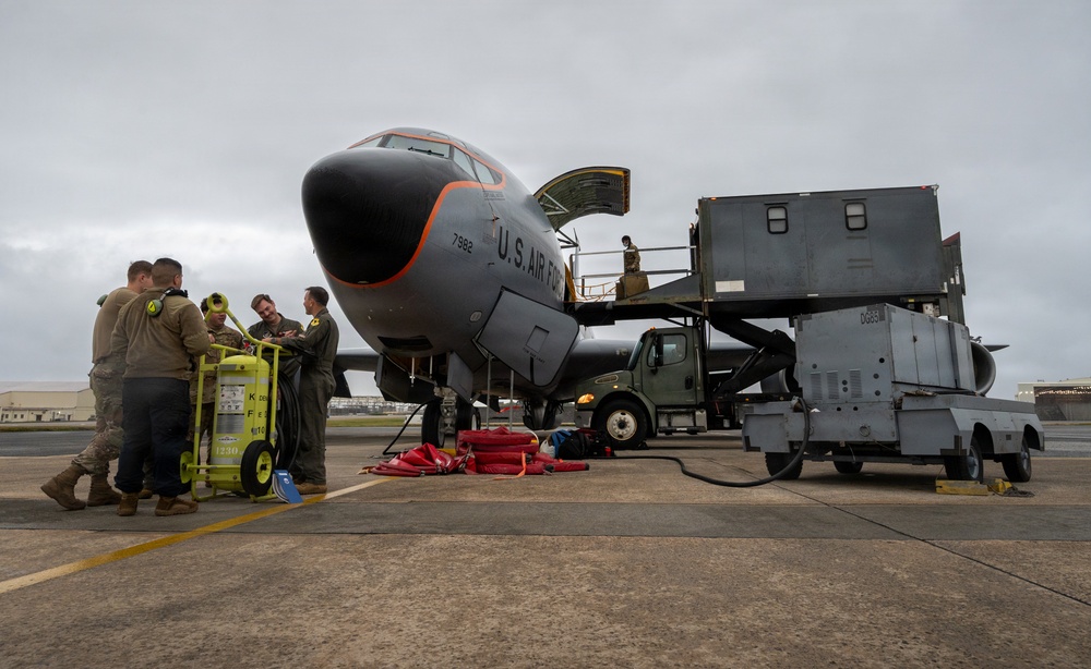 From tanker to lifeline: 909th ARS, 18th AES train over Pacific