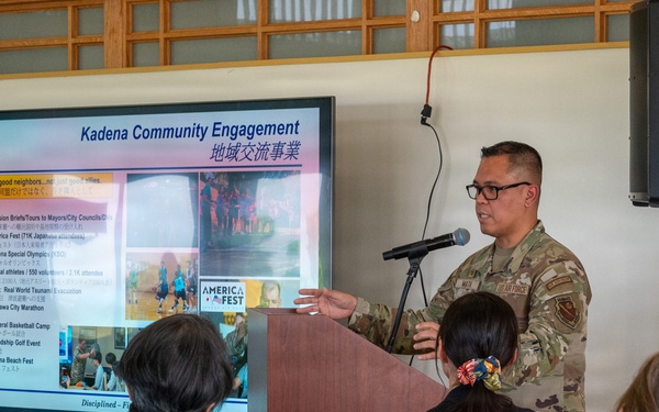U.S.-Japan cultural exchange panel tours Kadena Air Base