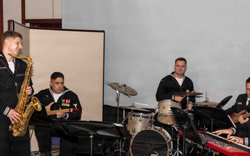 U.S. 7th Fleet's Orient Express Protocol Combo provide music for the Shinnenkai Reception