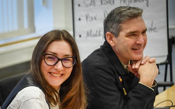 Participants engage in group seminars during the Strategic Competition in Russia course