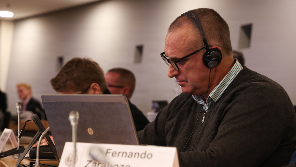 Participants attend a plenary session during the Strategic Competition in Russia course