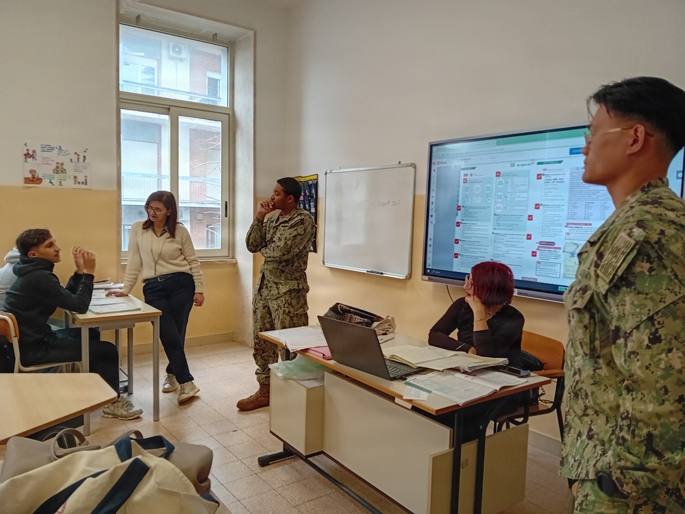 NSA Naples, Italian High School Students Partner in Cultural Exchange