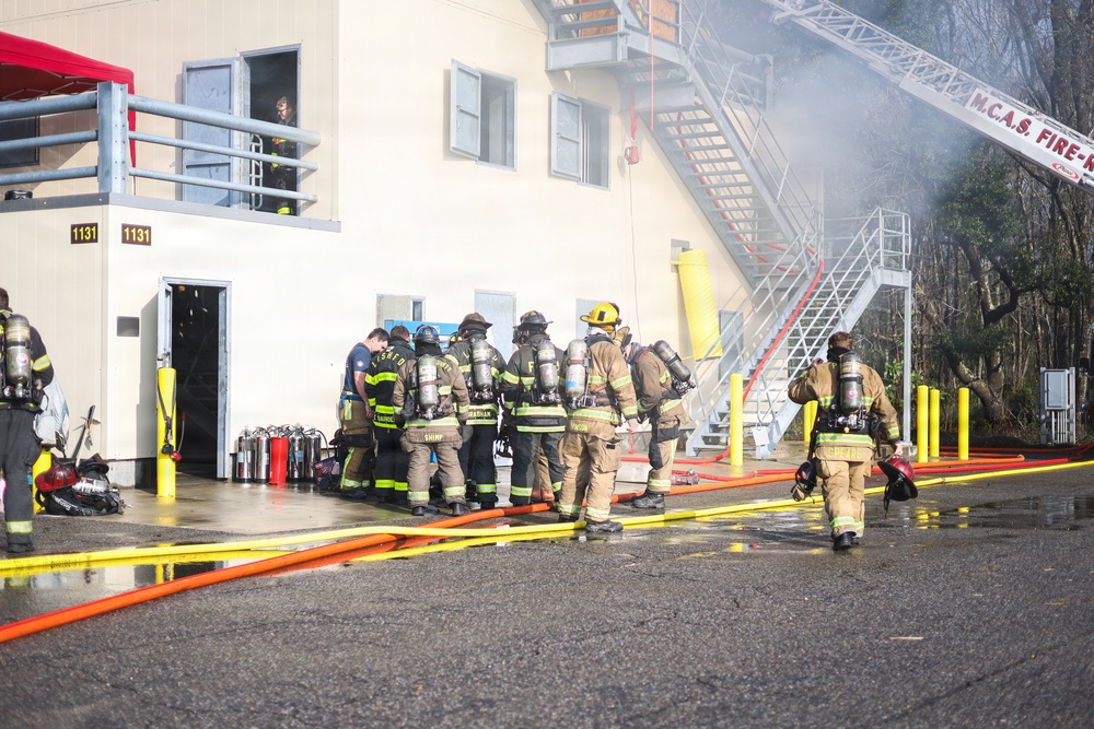 Joint Fire Fighter Training Aboard MCAS Beaufort