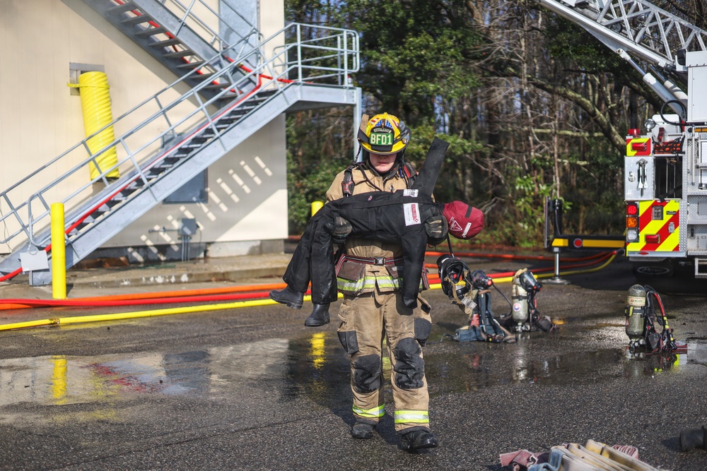Joint Fire Fighter Training Aboard MCAS Beaufort