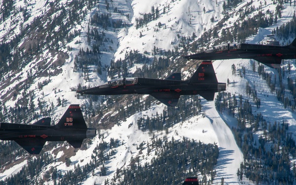 T-38 Talons Conduct Four-Ship Formation Flight in California Airspace