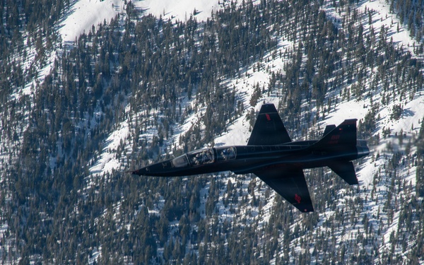 T-38 Talons Conduct Four-Ship Formation Flight in California Airspace