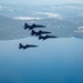 T-38 Talons Conduct Four-Ship Formation Flight in California Airspace