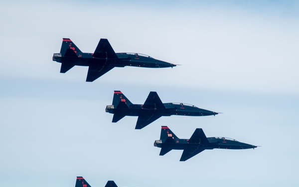 T-38 Talons Conduct Four-Ship Formation Flight in California Airspace