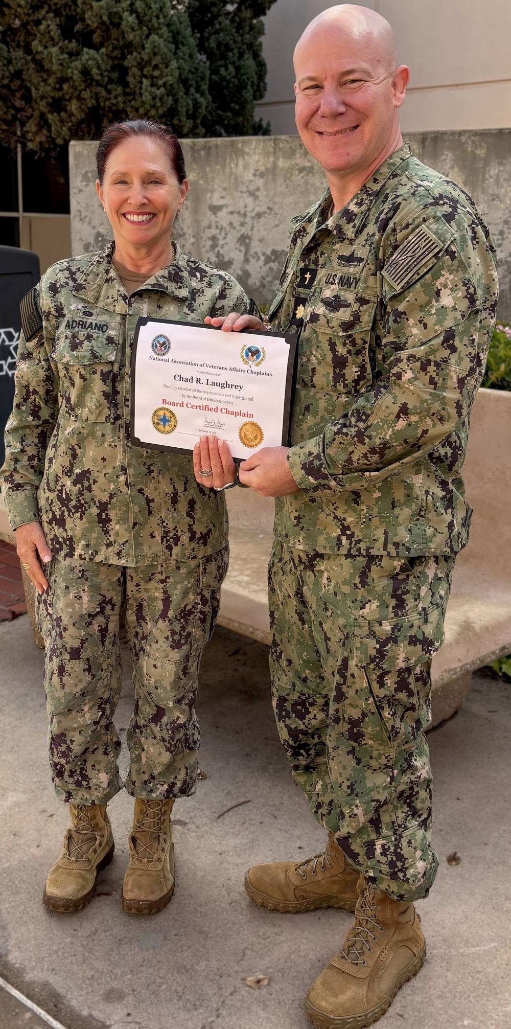 NMCSD chaplain receives VA board certification
