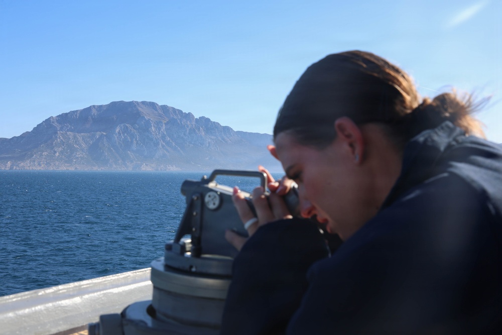 USS Thomas Hudner (DDG 116) Transits the Straits of Gibraltar