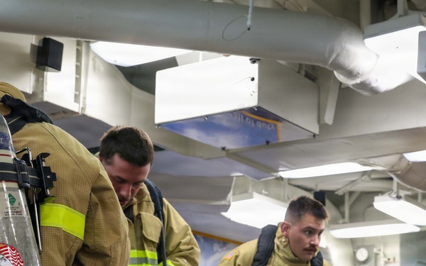 USS Thomas Hudner (DDG 116) Conducts Damage Control Training