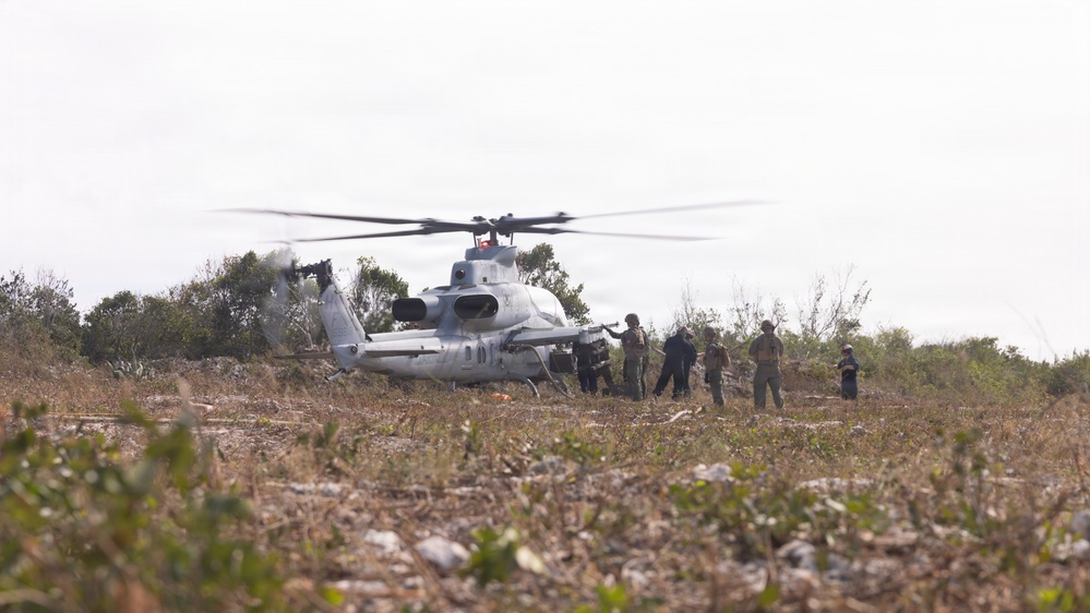 U.S. Marines with MWSS-271 refuel AH-1Z vipers with HMLA-269