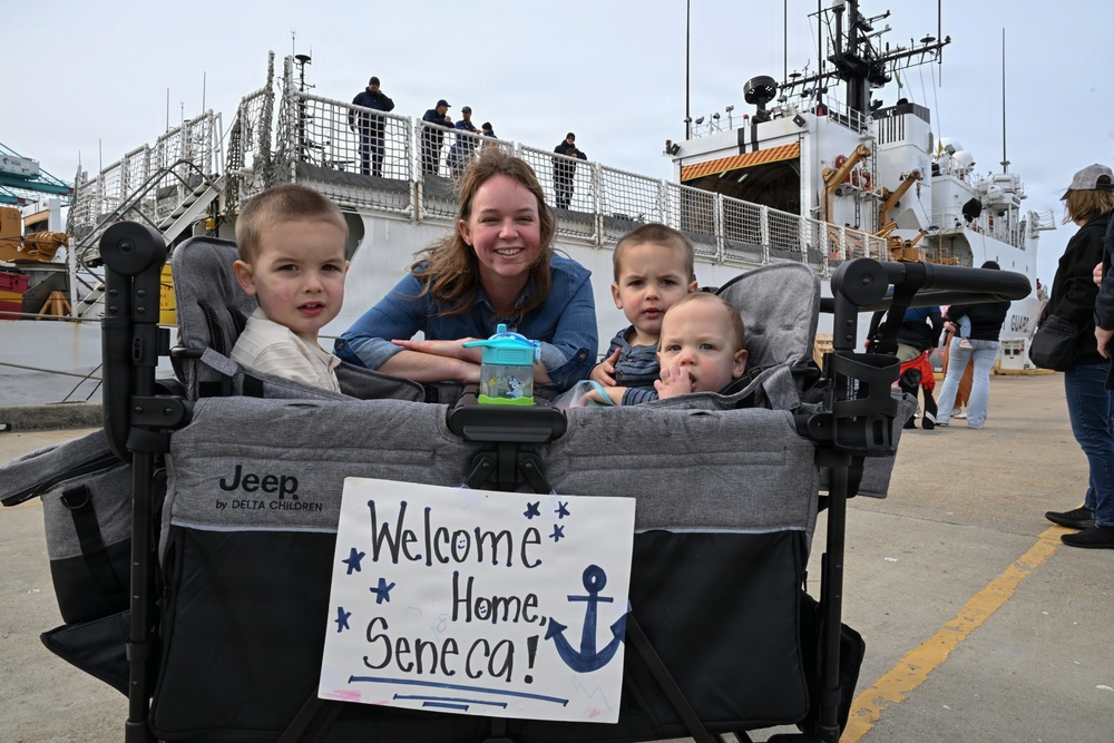 Coast Guard Cutter Seneca returns home following 48-day patrol in the Eastern Pacific Ocean