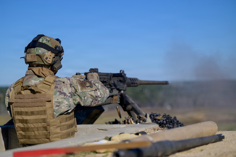 174th Attack Wing Airman fires M2 during Sentry South 26-2