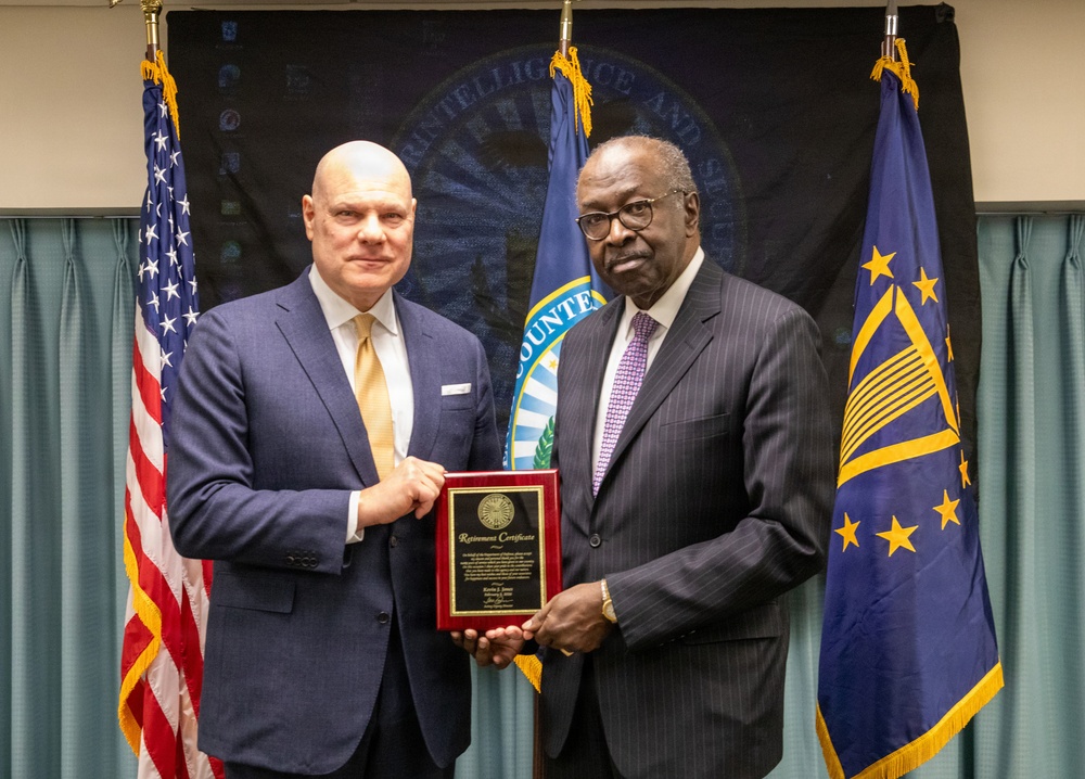 Mr. Kevin J. Jones, Associate Director, Security Training, for the Defense Counterintelligence and Security Agency (DCSA) Retirement Ceremony