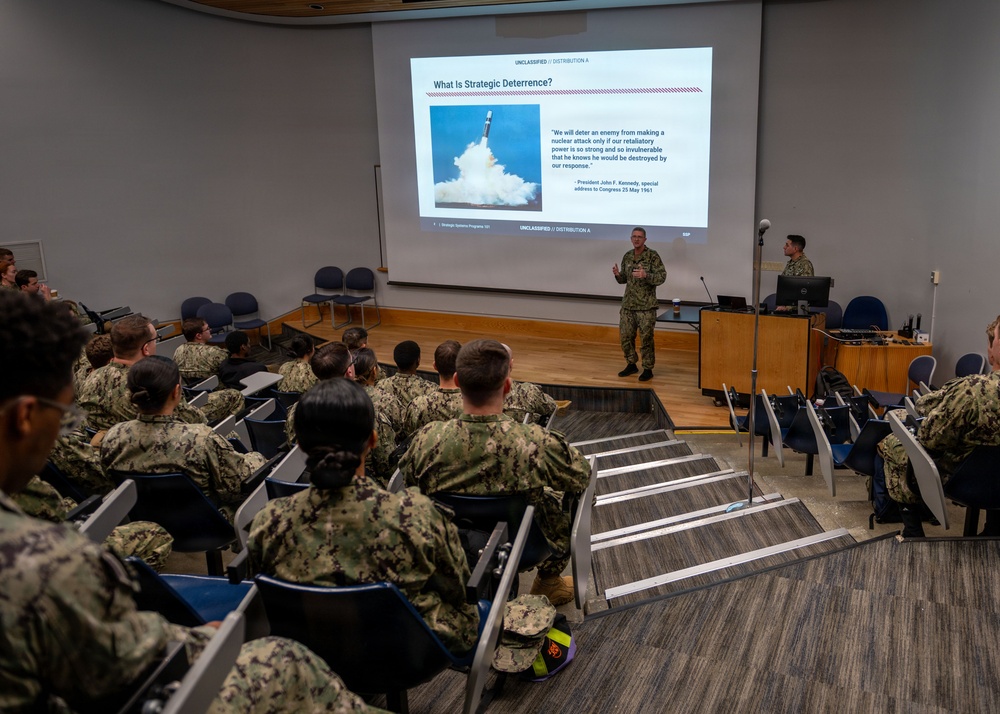 Director of Strategic Systems Programs meets with Naval Postgraduate School leadership