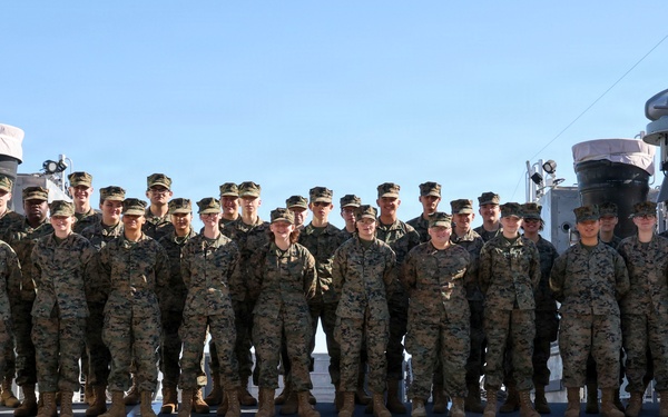 Students from A. Crawford Mosley High School Marine Corps JROTC program visit NSA Panama City