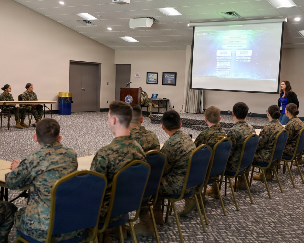 Students from A. Crawford Mosley High School Marine Corps JROTC program visit NSA Panama City