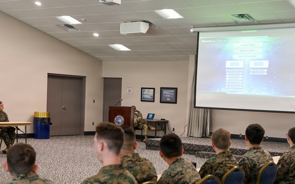 Students from A. Crawford Mosley High School Marine Corps JROTC program visit NSA Panama City