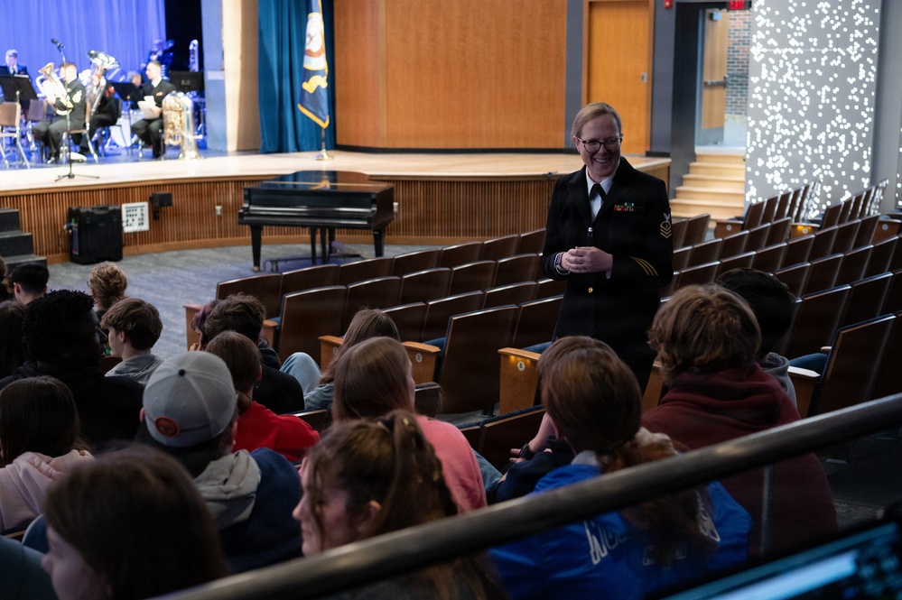 Navy Band performs for students at Cierco North Syracuse High School