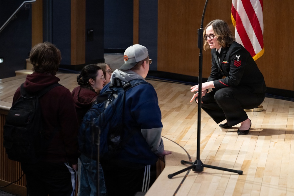 Navy Band performs for students at Cierco North Syracuse High School