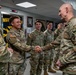 1st Cavalry Division Best Drone Warfighter competitors receive coins from Chief of Staff of the Army