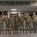 1st Cavalry Division Best Drone Warfighter competitors receive coins from Chief of Staff of the Army