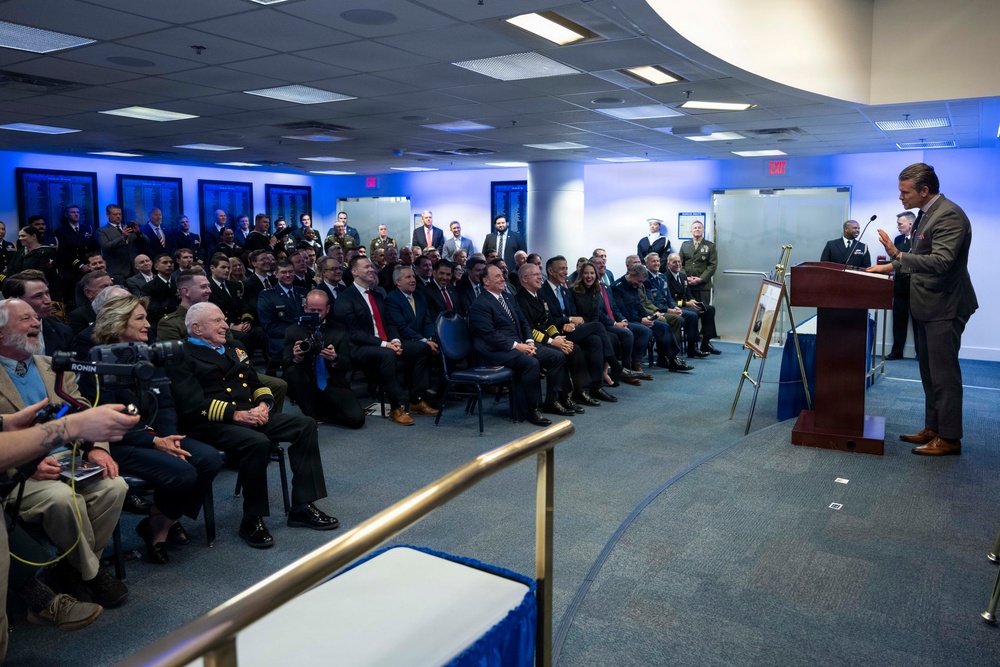 SW Hegseth Hosts MoH Recipient Capt. William's HoH Induction