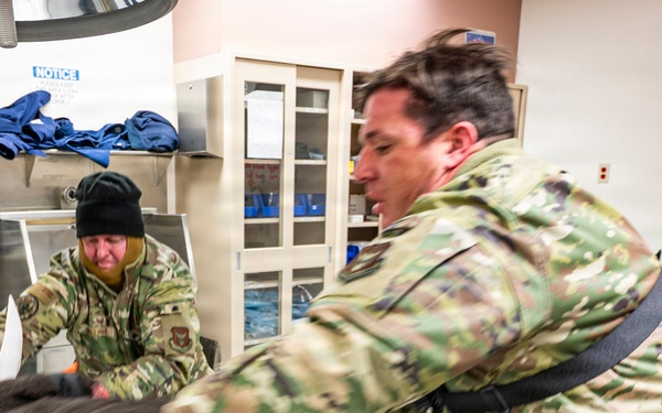 Joint Force medical experimentation team performs mass casualty drill USCG Air Station Kodiak during ARCTIC EDGE 2026