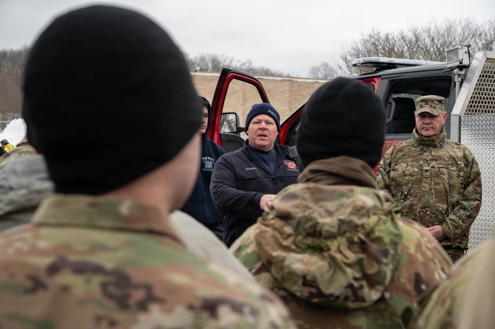 Massachusetts National Guard assists Fall River EMS in response to snowstorm