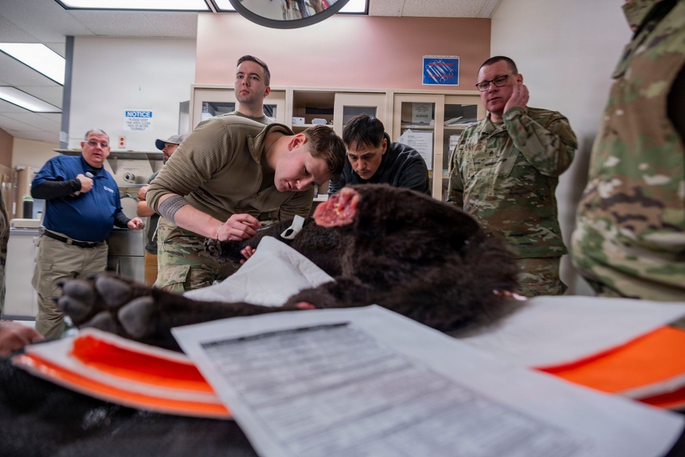 Joint Force medical experimentation team performs mass casualty drill USCG Air Station Kodiak during ARCTIC EDGE 2026